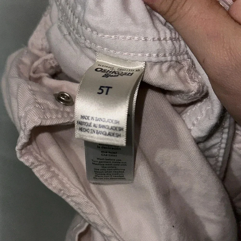 pink OshKosh short overalls size 5T